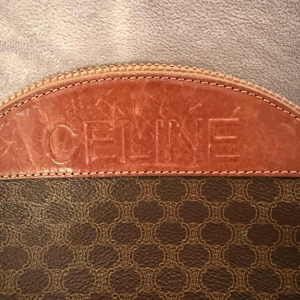 Pre-Owned Celine Macadam Brown and Tan Cosmetic Bag - Picture 15 of 16